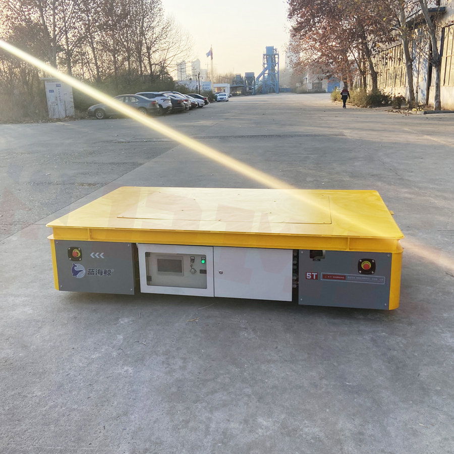 江蘇xxx客戶定制 5噸 無軌舵輪全向搬運車 發(fā)車！